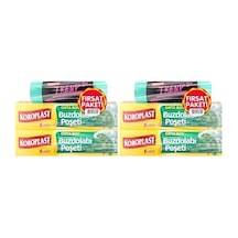 Orta Boy Buzdolabı Poşeti 20'li + Orta Boy Büzgülü Çöp Torbası 10'lu X 1, Sızdırmaz Mutfak Buzdolabı Poşeti Gıda Saklama Torbası 10x10 Cm, Yırtılmaz Ve Büzgülü Atık Çöp Poşeti 10x10 Cm