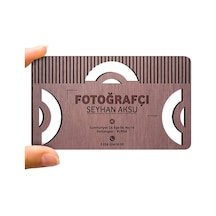 Kişiye Özel Mesleki Fotoğrafçı Ahşap Kartvizit (Model 1-5) 50 Ade