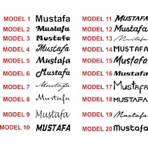 2 Adet - Isim - Yazı Araba Sticker, Çıkartma