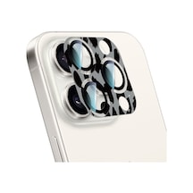 İphone 16 Pro Uyumlu Caseworld Crystal Color Serisi Full Kamera Lens Koruyucu Gri