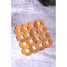 Bambu 18 Cm Kare Nihale Çaydanlık Altlığı Tencere Altlığı Çok Renkli