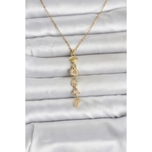 316l Çelik Gold Renk Deniz Temalı Y Model Zirkon Taşlı Kadın Kolye - Tj-bko11051 Çok renkli