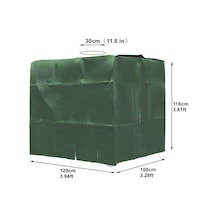Shineyee Yeşil 1000l Ibc Tank Kapakları - Dış Mekan İçin Su Tankı Koruması, Su Geçirmez, Toz Proof Ve Isı Yalıtımı Özellikli 210d Poliester Kapak