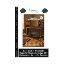 Özel Üretim Bluetooth Hoparlör Nostaljik Radyo D56 Kahverengi Ev Model Tasarım