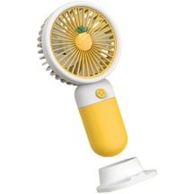 Sunflower Sarı Yeni Taşınabilir El Masaüstü Küçük Elektrikli Fan004