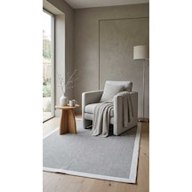 Natura Sisal Hasır Görünümlü Çerçeveli Halı Ntr09 Krem-gri
