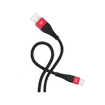 DM SL003 USB to Type-C 3A Hızlı Şarj ve Data Kablosu Siyah 1.2 Metre