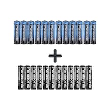 Panasonic R6BE/4PS Manganez AA Kalem Pil 12'li + R03UE/2S AAA İnce Kalem Pil 12'li