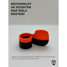 Motosiklet El Gazı Bilek Rahatlatıcı Siyah Gaz Kolu Tutucu Hız Sabitleyici Gaz Kelepçesi Turuncu