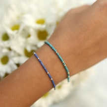 Lapis Lazuli Ve Firuze Bileklik Sarı Altın