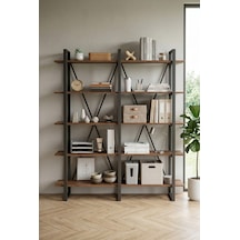 Robinhome Robin Home Vivaldi E Ofis Kitaplık 5 Raflı Metal Ayaklı Barok