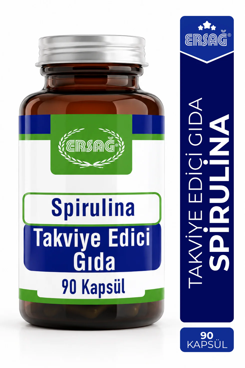 Ersağ Spirulina Ekstraktı Takviye Edici Gıda 90 Kapsül