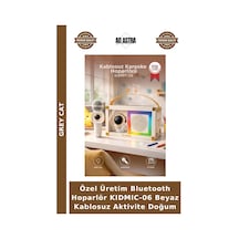 Özel Üretim Bluetooth Hoparlör Kıdmıc-06 Beyaz Kablosuz Aktivite Doğum