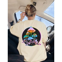 Noıssey Urban Pop Graphic Kadın Tişört Koleksiyonukod 5563 Bej
