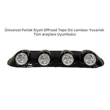 Universal Parlak Siyah Off Road Tepe Sis Lambası Yuvarlak Tüm Ara