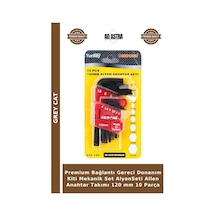 Premium Bağlantı Gereci Donanım Kiti Mekanik Set Alyanseti Allen Anahtar Takımı 120 Mm 10 Parça