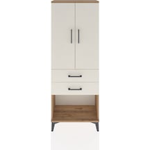 Arges Dolap Tek Raflı 2 Çekmeceli Tek Askılı 60x30x163 Çam-ay... Çam