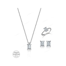 Swarovski Baget Taşlı Gümüş Takı Seti