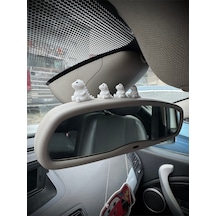 4 Parça Sevimli Dinozor Ailesi Dikiz Aynası Süsü - Ayna Süsü Araba Süsü Torpido Süsü Oto Aksesuar