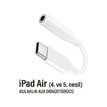 Type-c Aux Apple Uyumlu İpad Air 4 - 5 Nesil Kulaklık Dönüştürücü Type-c Çevirici Aparat