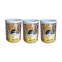 Yuvarlak Contalı Erzak Saklama Kabı 1,5 Lt 3 Lü Set Şeffaf Çok Renkli