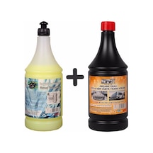 Oto Kalorifer Ve Petek Temizleme İlacı Solventli 1 Lt & Cilalı Oto Motor Şampuanı 1 Litre