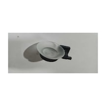 Buççin Online Mağaza Mat Siyah Lavabo Yanı Cam Hazneli Sabunluk 304 Çelik Üzerine Siyah Kaplama Çelik Siyah Çok Renkli