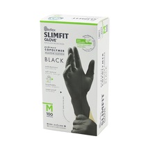 Reflex Slimfit Glove Kod-032 M Siyah Pudrasız Muayene Eldiven 100lü