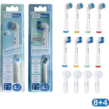 Sensetive + X Cross Oral-b Uyumlu Diş Fırçası Başlıkları + Fırça Koruma Kapağı