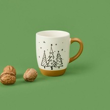 Excellent Houseware Ağaç Desenli Kupa - Kahverengi - 330 Ml Kahverengi