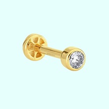 Altın Tektaş Tragus Piercing 14 Ayar (539300270) Altın