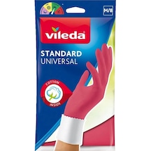 Vileda Standart Universal Doğal Lateks M Beden Kırmızı Eldiven