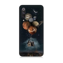 Xiaomi Mi 9 Se Uyumlu Uçan Ev Ve Gezegenler Desenli Silikon Kılıf