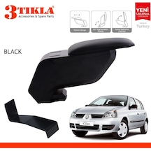 Renault Clio Hb 1998-2005 Delmesiz Çelik Ayaklı Siyah Kolçak Kol Dayama