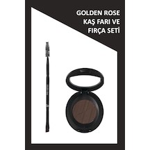 Eyebrow Brush - Kaş Fırçası Ve Eyebrow Powder No: 106 Deep Brown - Kaş Farı Seti 0