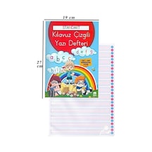 Güzel Yazı Defteri A4 Boy 19x27 CM 24 Yaprak 1 Adet Standart Çizgili Yazı Defteri Dik Temel Harflerle 1. Sınıf