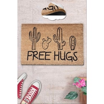 Coco Free Hugs 40X60 cm KIL Paspas,Dekoratif Çok Amaçlı Iç ve Dış Kapı Paspası