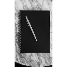 Spiralli Defter, Siyah Kapaklı, A5 Boyutunda 15x21 Cm , 100 Yaprak Çizgisiz