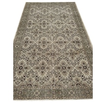 El Dokuma Vintage Isparta Halısı 202x335 Krem Kahve Eskitme Halı Kahverengi - Krem