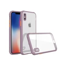 Newface Apple iPhone Uyumlu Xs Max Kılıf Miami Şeffaf Silikon - Açık Mor Diğer
