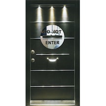 M3 Decorium Do Not Enter Dekoratif Ayna Gümüş