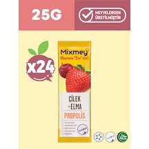 Mixmey Bee Propolis Çilek Meyve Barı 24 Adet | Atıştırmalıklar – Glutensiz (25GR X 24 ADET