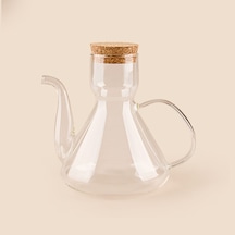 Liya Borosilikat Cam Yağlık - Şeffaf - 500 Ml Çok Renkli