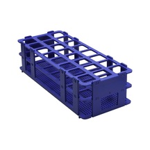 Deney Tüpü Standı 24 Tüplük 25 Mm- Plastik Mavi