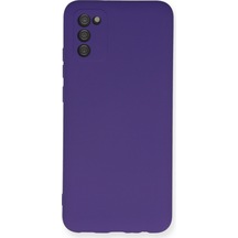 Samsung Galaxy Uyumlu , A03s Kılıf Nano İçi Kadife Silikon - Mor