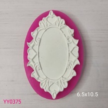 Yy0375 Kenarları Kalpli Elips Çerçeve Silikon Kalıp