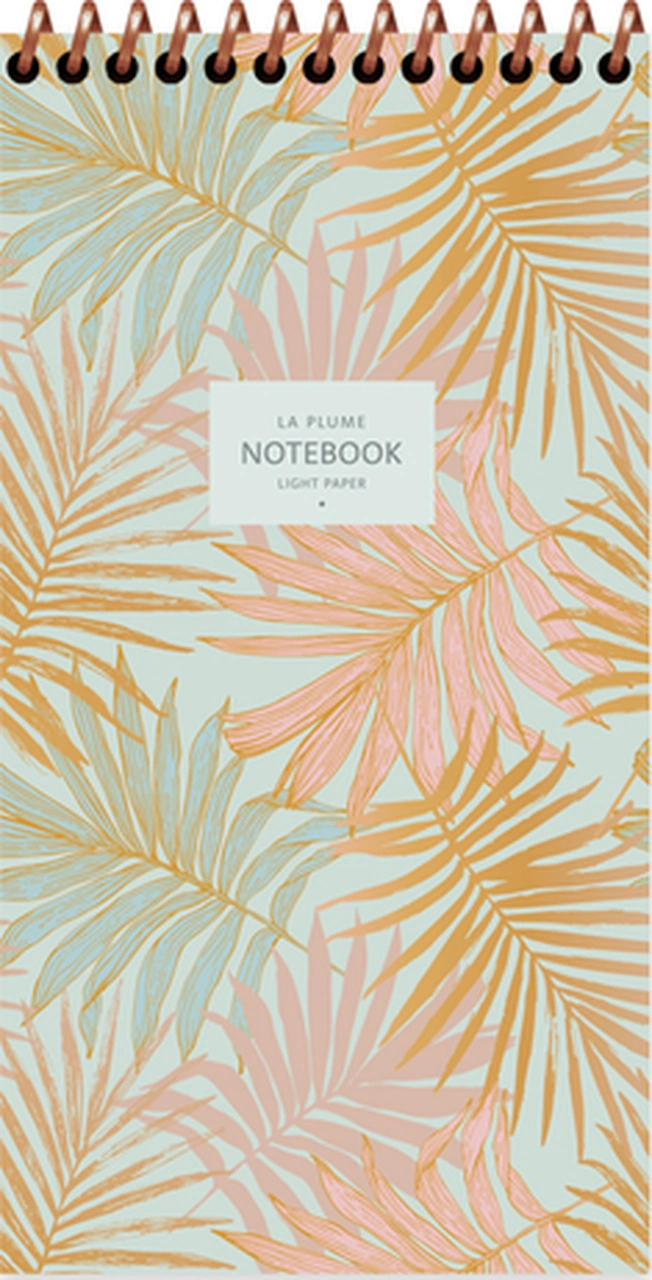Keskin Color 10x19cm 80 Yaprak Çizgili Karton Kapak Spiralli Not Defteri La Plume Leaves 385260-99 Diğer