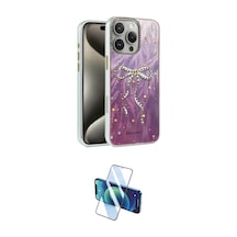 Cep Apple Uyumlu İphone 16 Pro Kılıf Zirve Modern Prime İkili Koruma Seti Najmaddin Desen 1