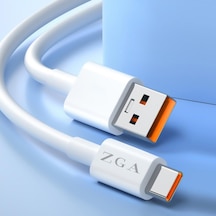 Zga Cb05 5a Usb Tip-c Tamamen Uyumlu Hızlı Şarj Veri Kablosu, Uzunluk: 1m Beyaz