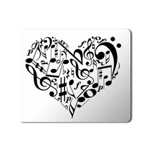 Müzik Kalp Love Baskılı Mouse Pad Mousepad.jpg